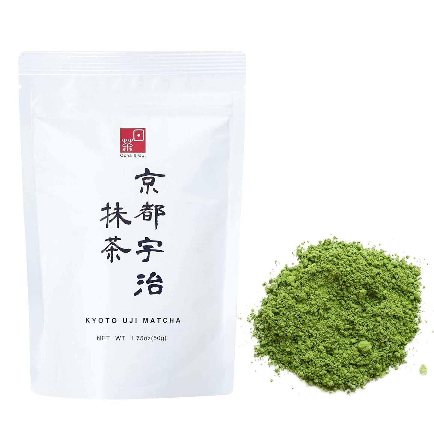 Ocha & Co. Kyoto Uji Matcha - Ceremonial Grade Matcha Powder - Highest Grade Traditional Stone Milled Japanese Matcha Green Tea Powder, 50g/1.75oz