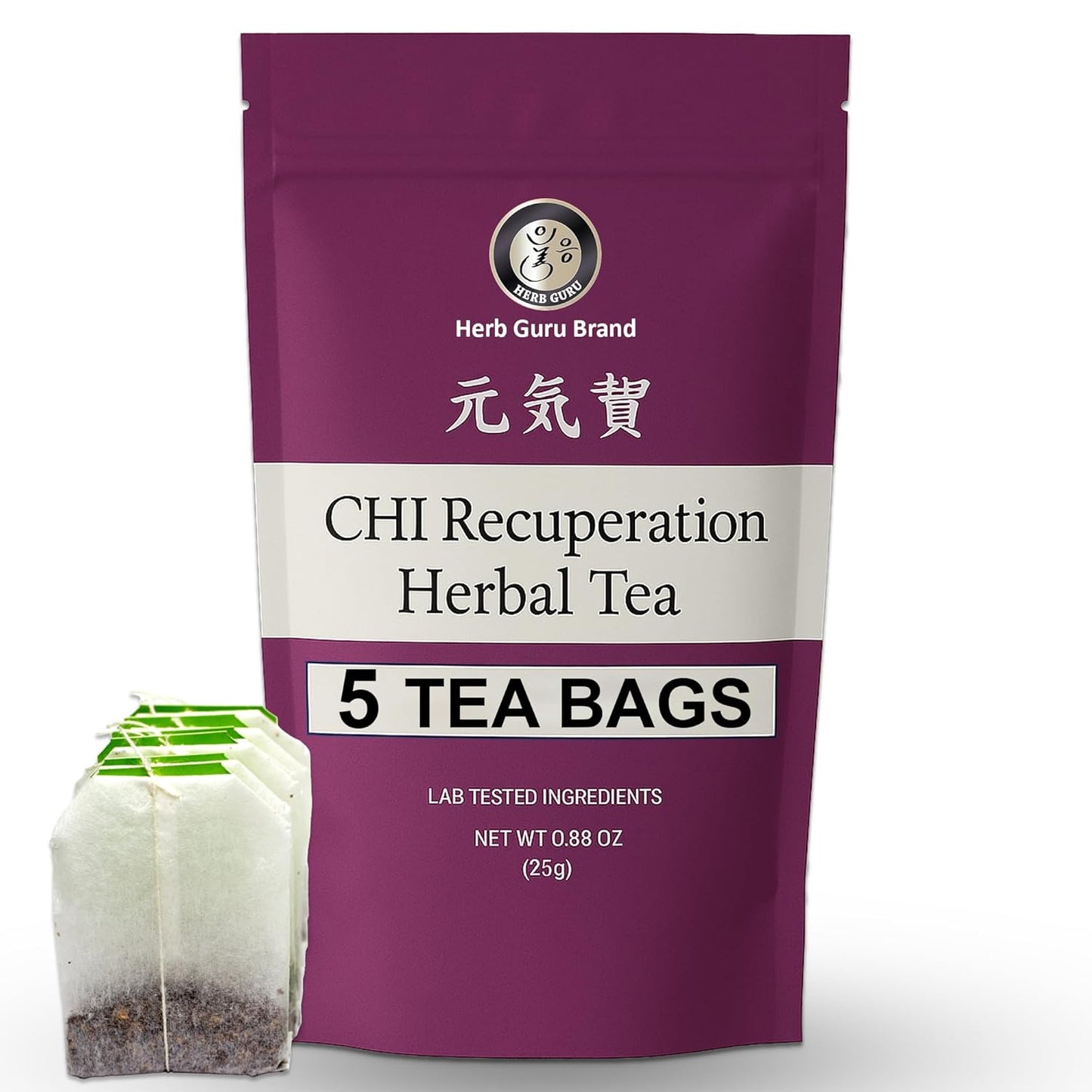 Herb Guru CHI Recuperation Tea Bags | Traditional Herbal Blend With 5 Tea Bags for Daily Balance, Comfort, and Unwinding | No Caffeine Wellness Gifts and Relaxation Gifts for Any Season