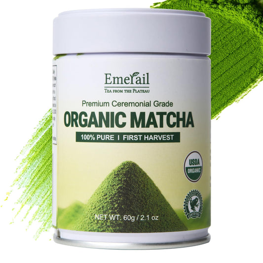 Emerail Organic Ceremonial Matcha Powder | Pure Sugar Gluten-Free 60g