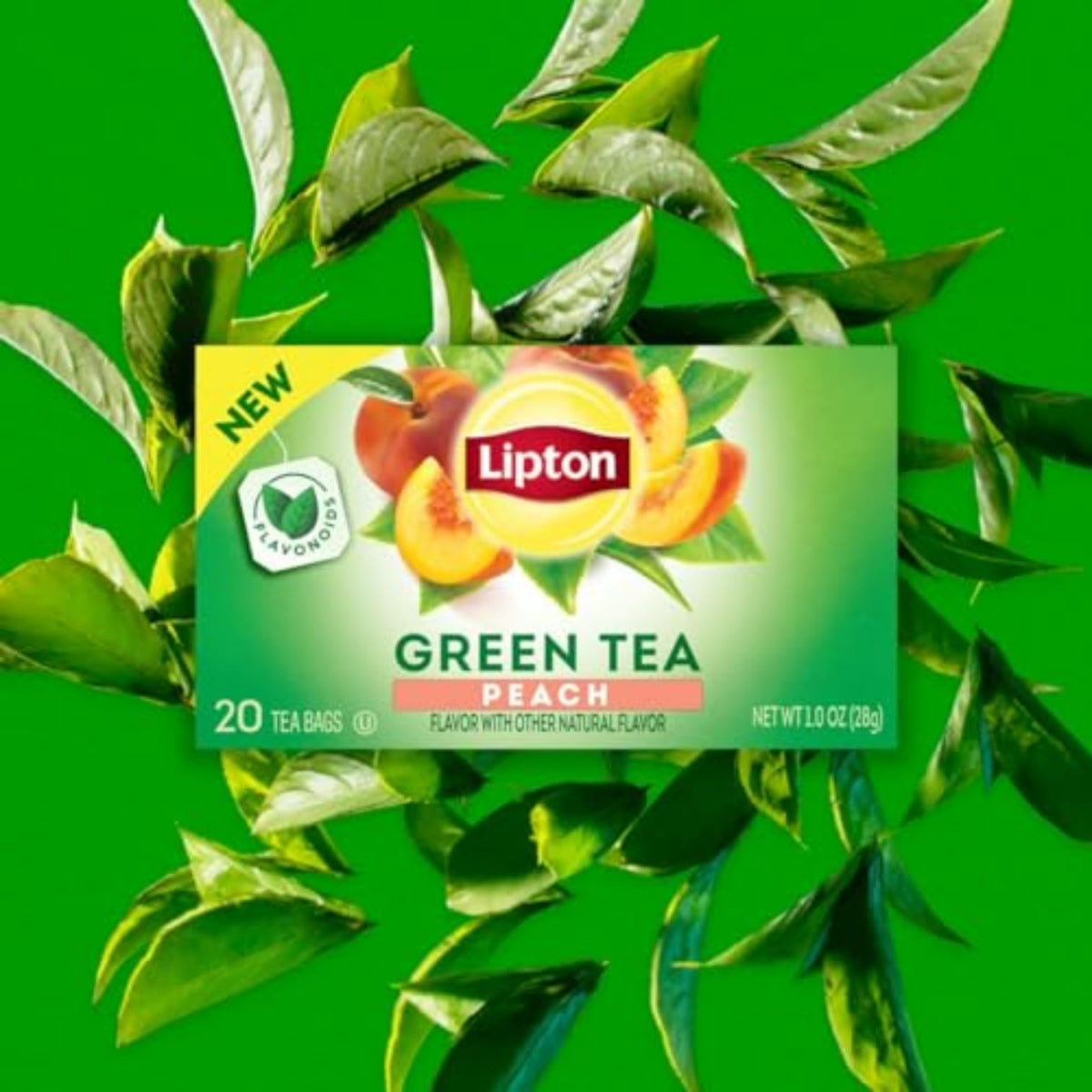 Lipton Peach Green Tea Bags, 120 Count (20ct - Pack of 6)