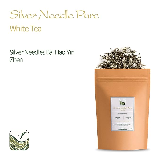 Silver Needle White Tea - 100 Procent Buds - Baihao Yinzhen Chinese Silver Tip Bai Hao Yin Zhen - White Tea Silver Bai Hao Yin Zhen Tea White Needle Tea Silver Needle Tea Bai Tea White Tip