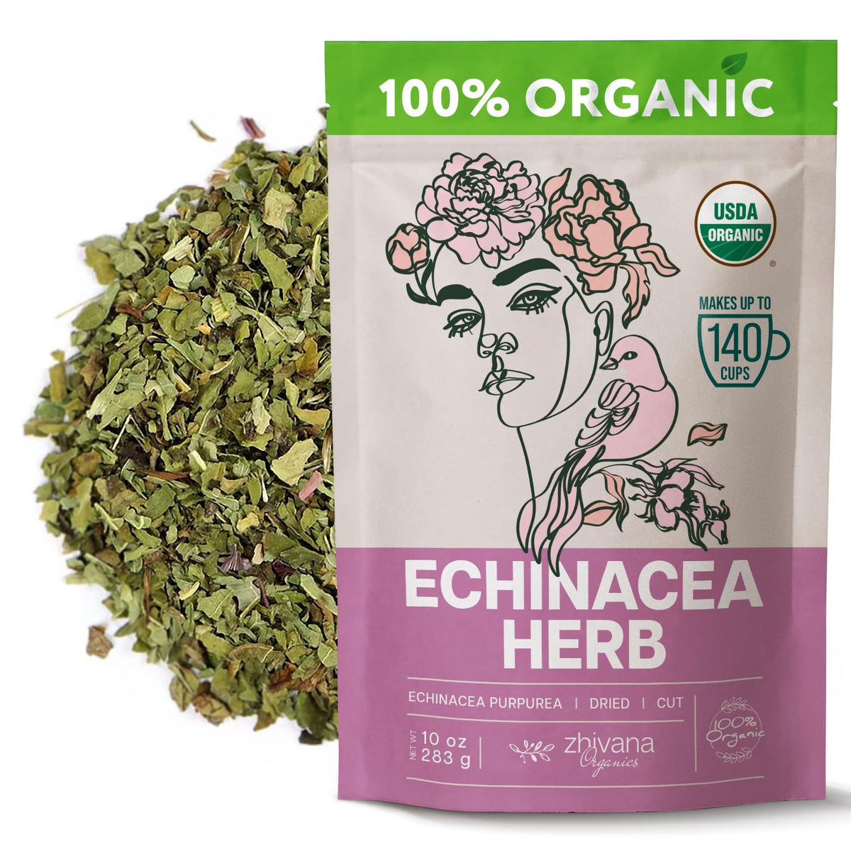 Organic Echinacea Leaf Tea (10oz) - Equinacea Organica - Tea