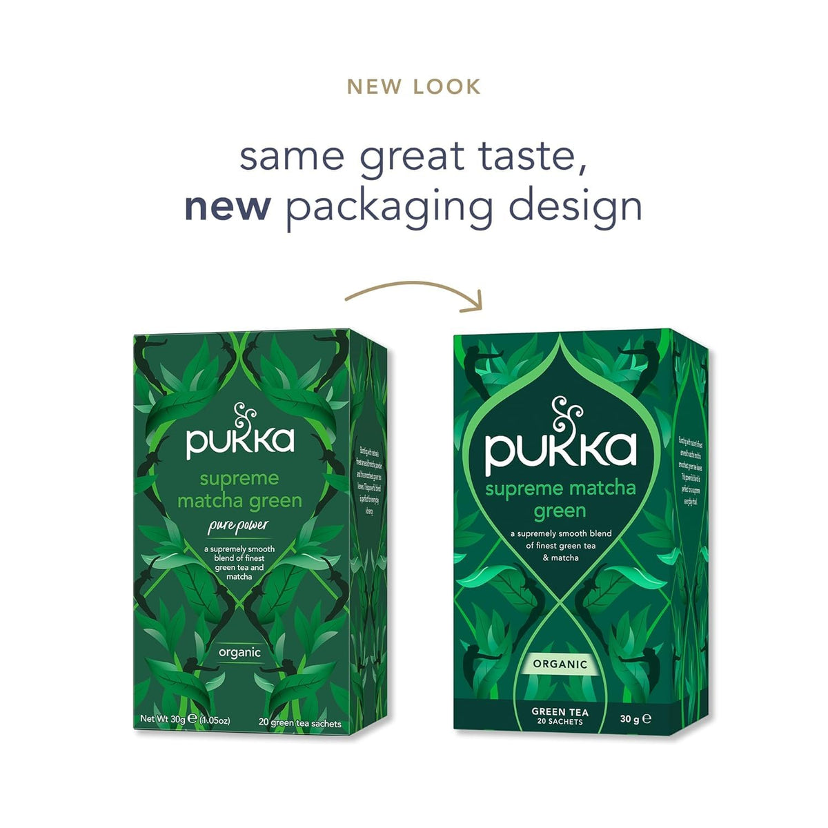 Pukka Supreme Matcha Green Organic Herbal Tea, Energizing Infusion With Matcha Powder, Ideal For Daily Vitality, Caffeine