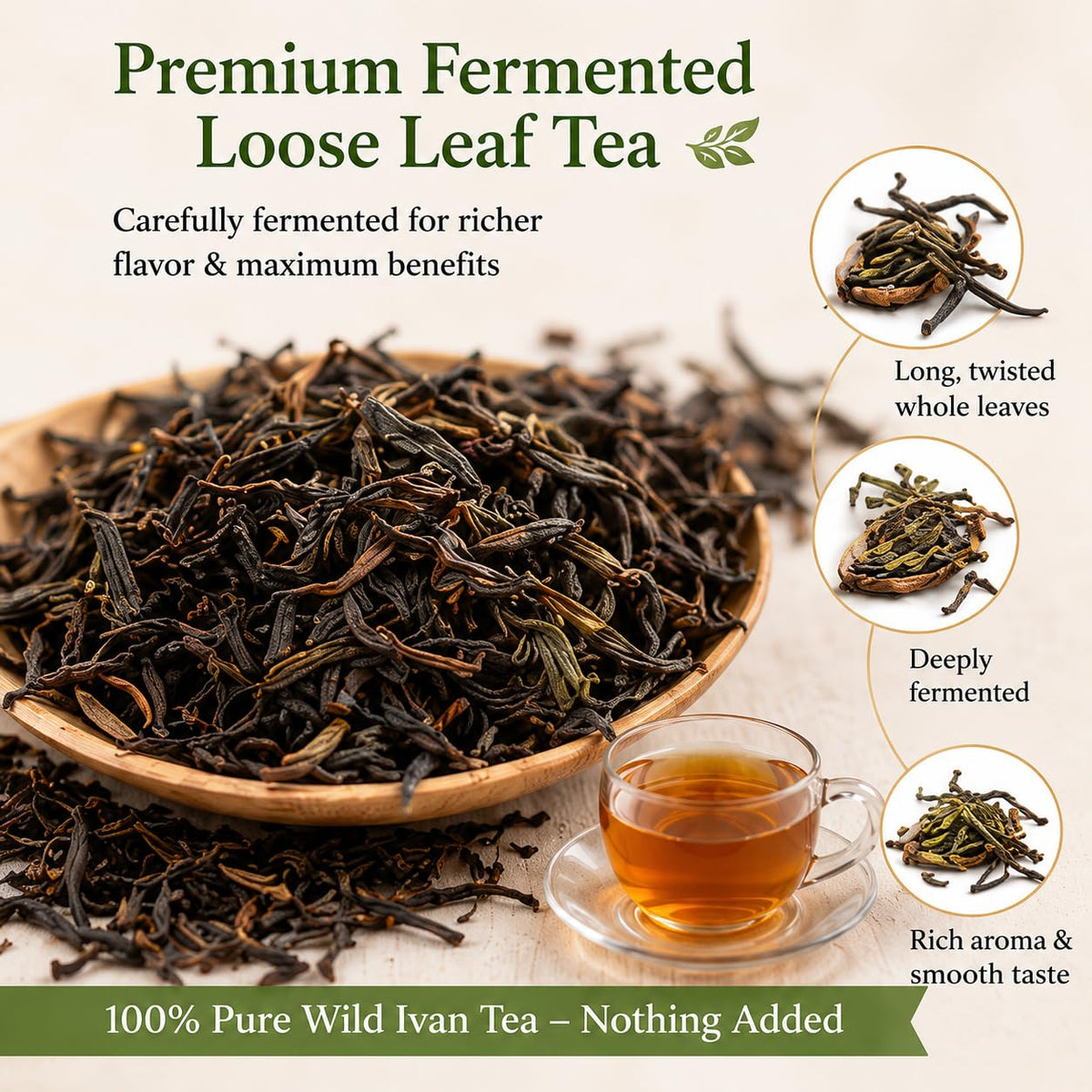 Siberian Fermented Wild Ivan Chai Loose Herbal Tea All Natural