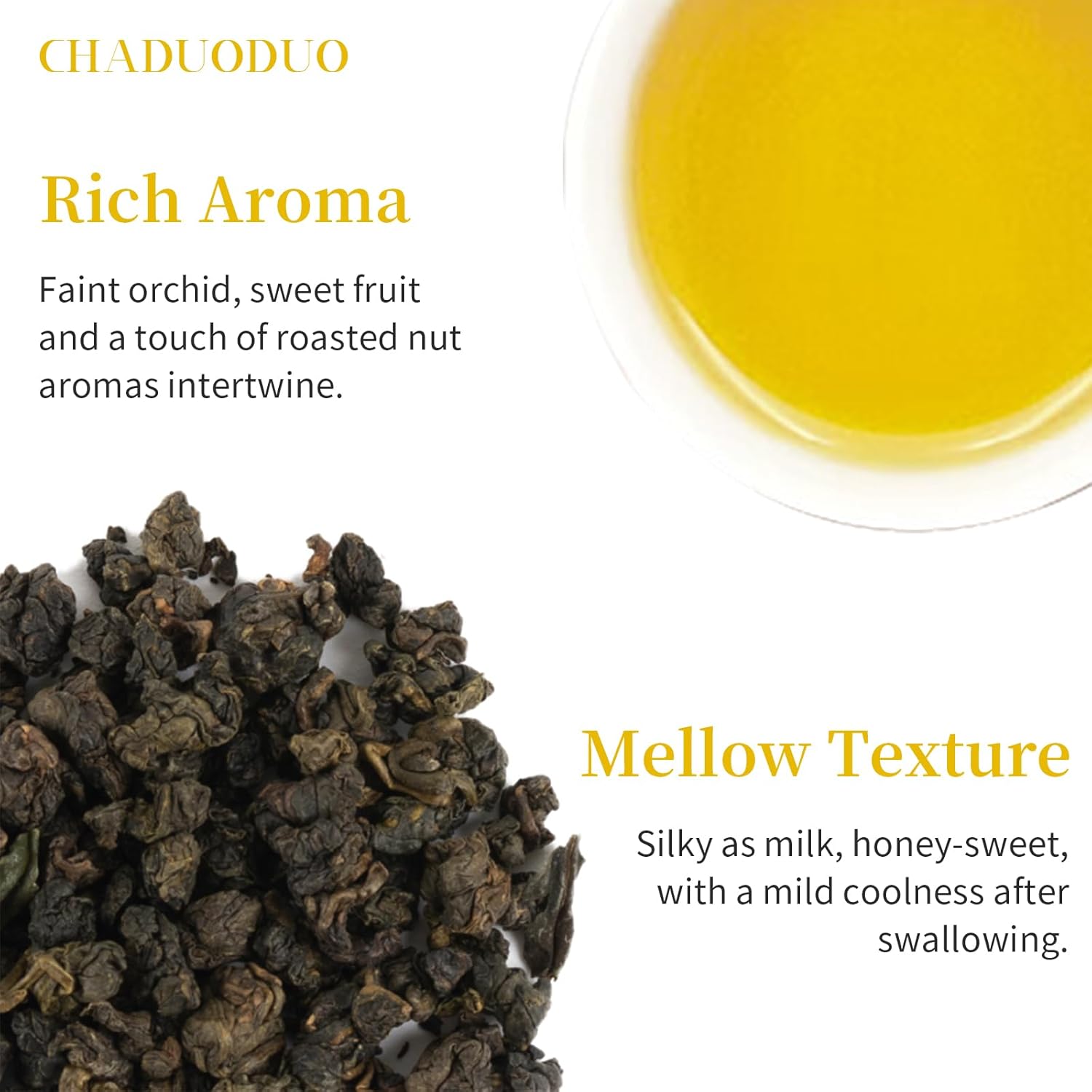 CHADUO Dong Ding Oolong Tea Loose Leaf Taiwan High Mountain Oolong Tea Taiwanese Tung Ting Gaoshan Ulong Tea 150g 5.3oz from Lugu Township Orchid Aroma 凍頂乌龙茶 乌龙茶