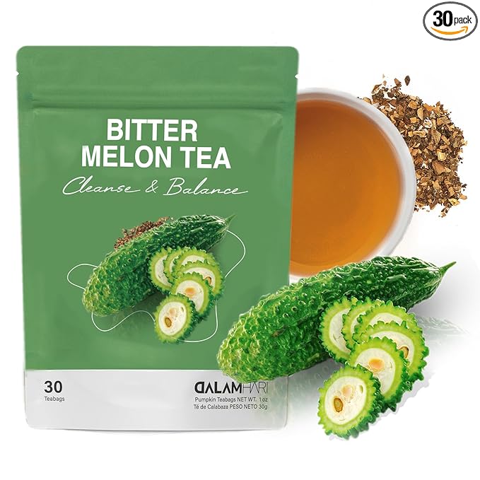 Dalamhari Bitter Melon Tea 30T, Inulin Rich Functional Tea, 100% Korean Cerasee Momordica Charantia, Premium Hand Roast