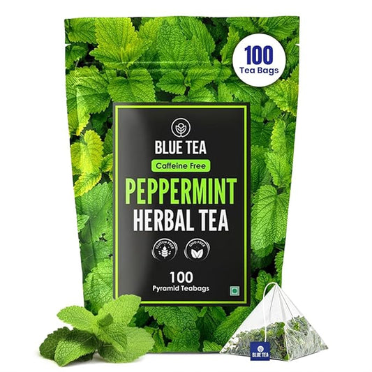 Blue TEA - Peppermint Tea - 100 Count - Plant Based Tea Bag, Black Deals Friday 2025, Supports Digestion, Antioxidant Rich