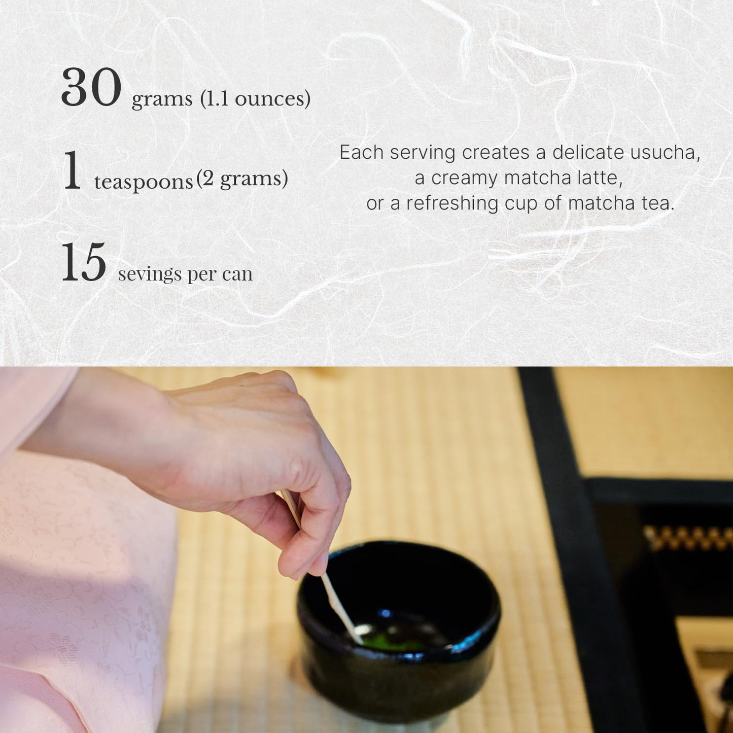 TAKENAKAEN SASHICHI Fujikaze Ceremonial Grade Matcha Powder, First Harvest Japanese Matcha Green Tea, Made in Japan, 30g / 1.06 oz