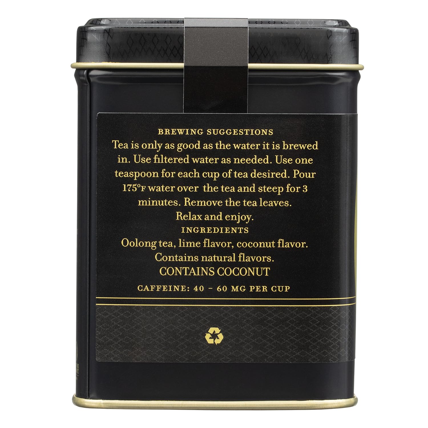 Harney & Sons Coconut Lime Oolong Tea, Loose, 4 oz. Tin