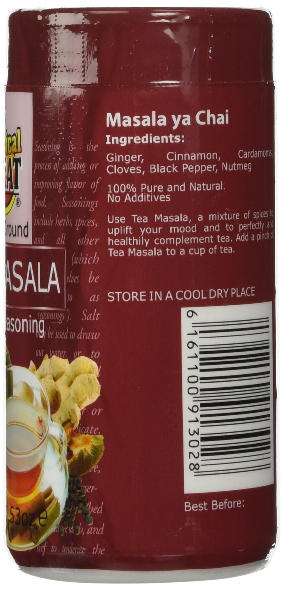 TOP BRIGHT Tropical Heat Kenyan Tea Masala,3.53oz, 1pack