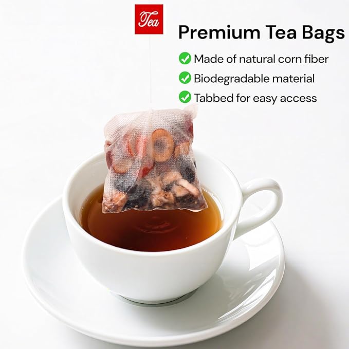 Goji Berries Ginseng Herbal Tea Formula Ginseng Eight Treasure Tea 8 Natural Ingredient & Repair for Women & Men 25 Count, Caffeine-Free (Pack of 1）