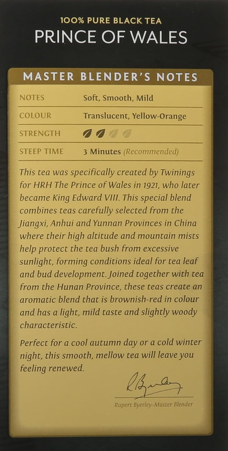 Twinings of London Prince of Wales Tea Bags, 20 Count