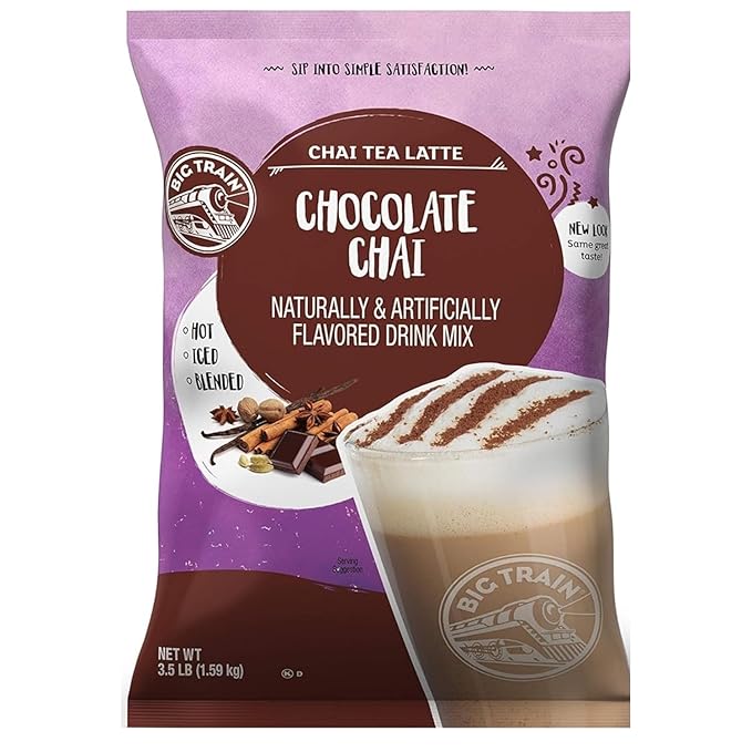 Big Train Chocolate Chai Tea Latte Beverage Mix, 3.5 Pound