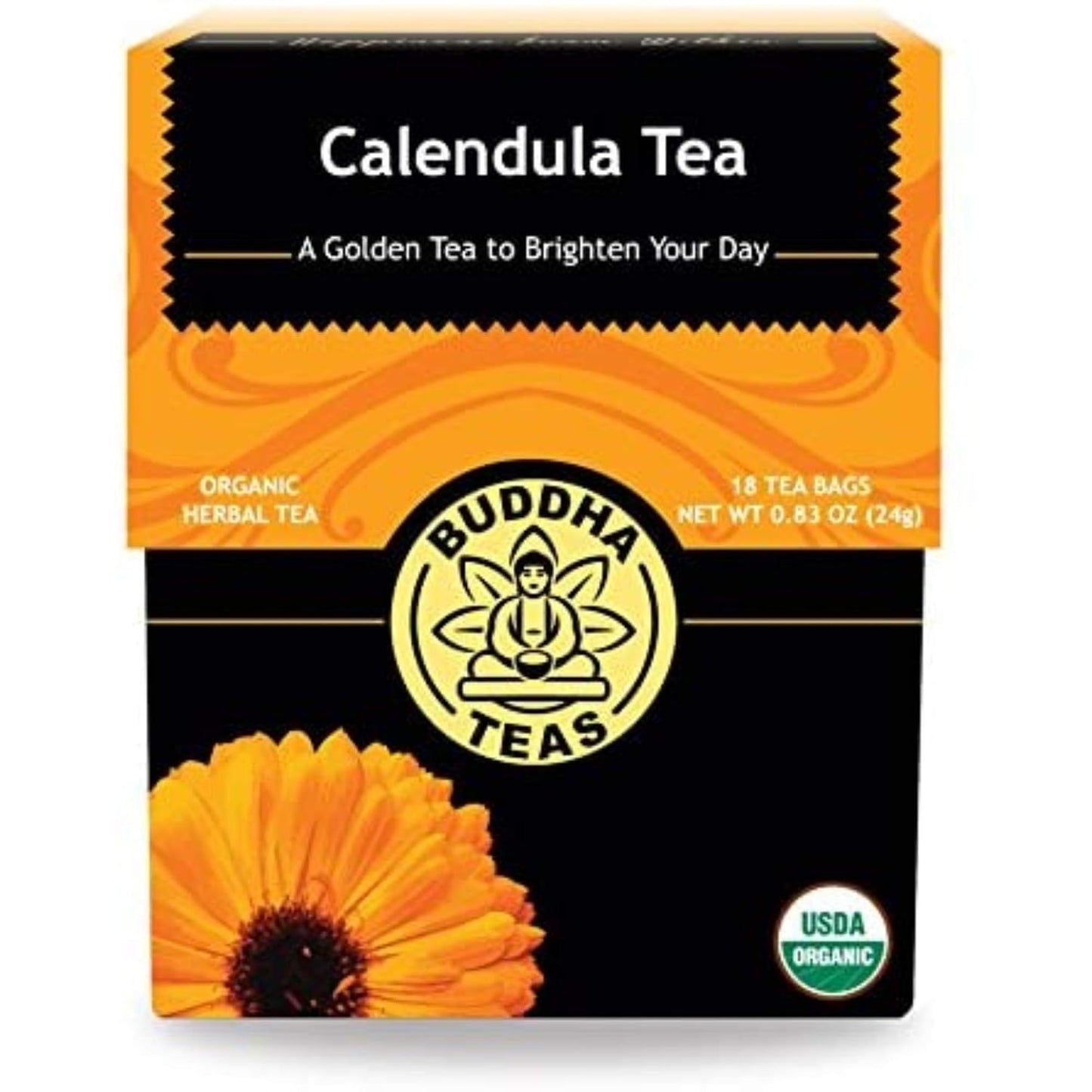 Buddha Teas - Organic Calendula Flower Tea - Herbal Tea - For Health & Wellbeing - Supports Immune & Digestive Health