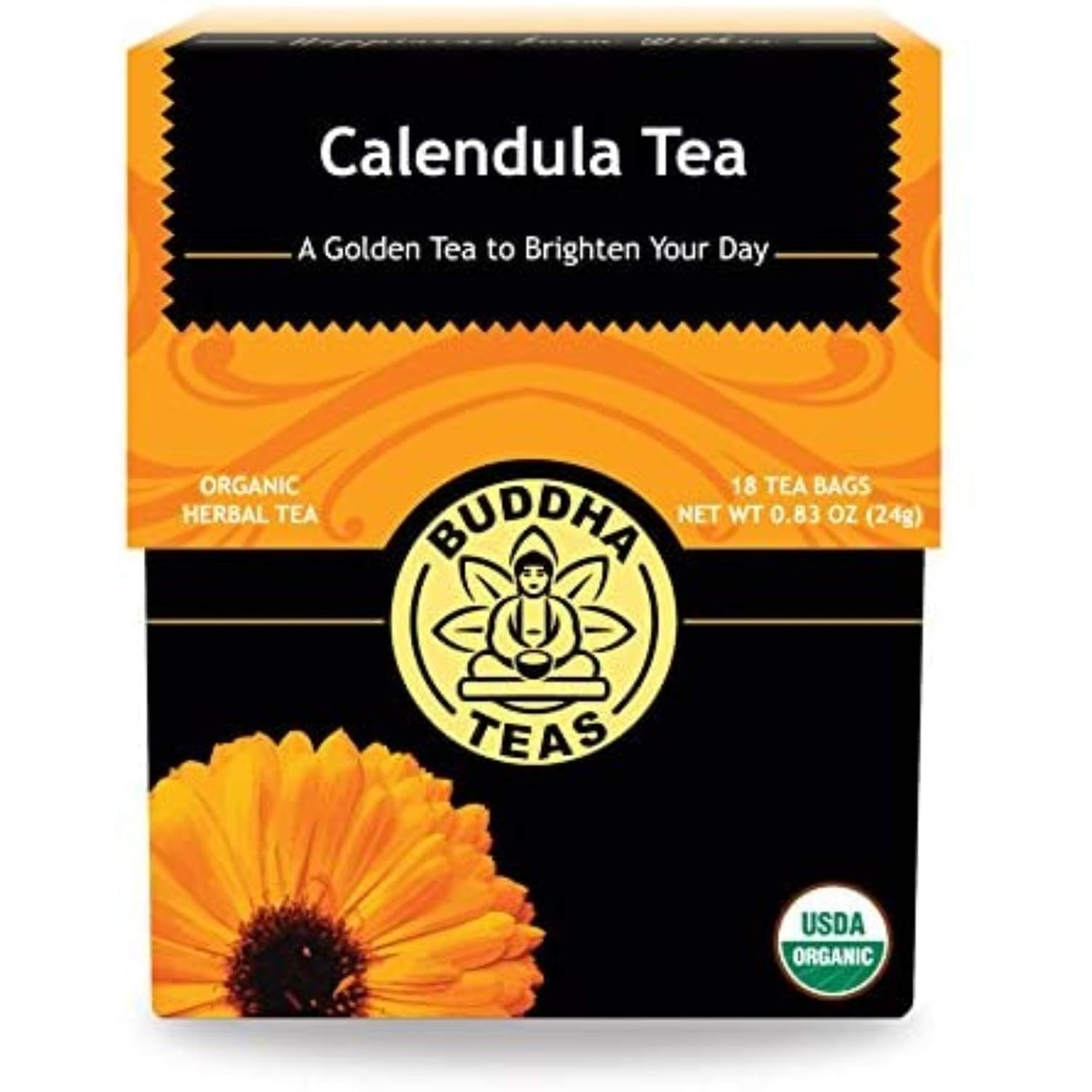 Buddha Teas - Organic Calendula Flower Tea - Herbal Tea - For Health & Wellbeing - Supports Immune & Digestive Health
