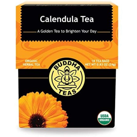 Buddha Teas - Organic Calendula Flower Tea - Herbal Tea - For Health & Wellbeing - Supports Immune & Digestive Health