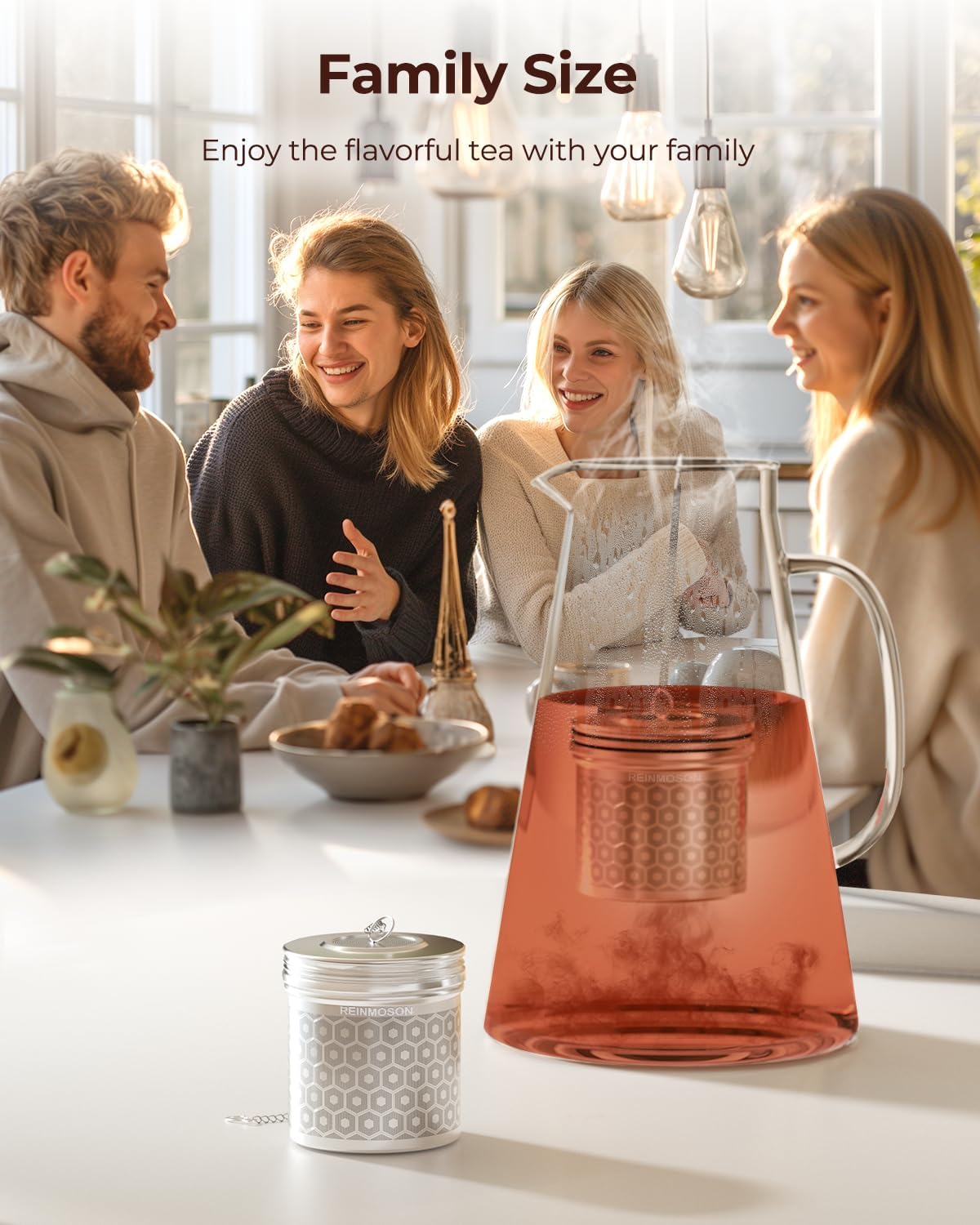 Reinmoson 2 Pack Extra Large Tea Infuser for Loose Leaf Tea &amp; Spice Ball