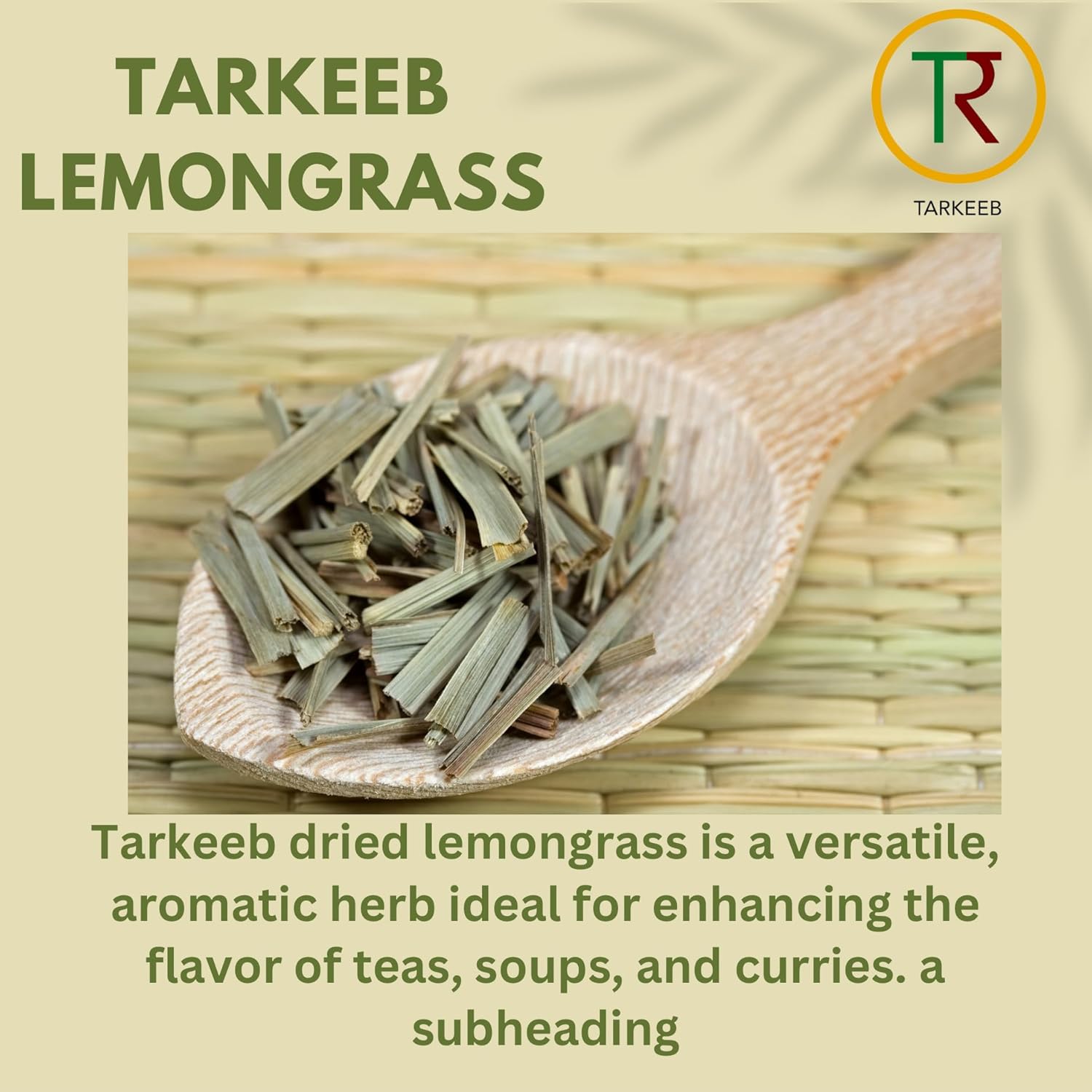 Tarkeeb Lemongrass – Dried Lemon Grass cut and sifted | Used for Cooking and Tea | All Natural | Gluten Free | NON-GMO | Vegan | Net Weight: 1.76oz/50g | Indian Origin |