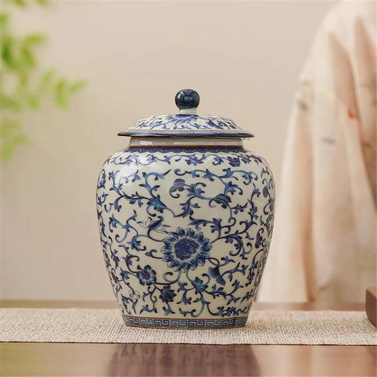 Anti-Moisture Ceramic Tea Canister, Sealed Jar for Loose Tea & Gifts-style1