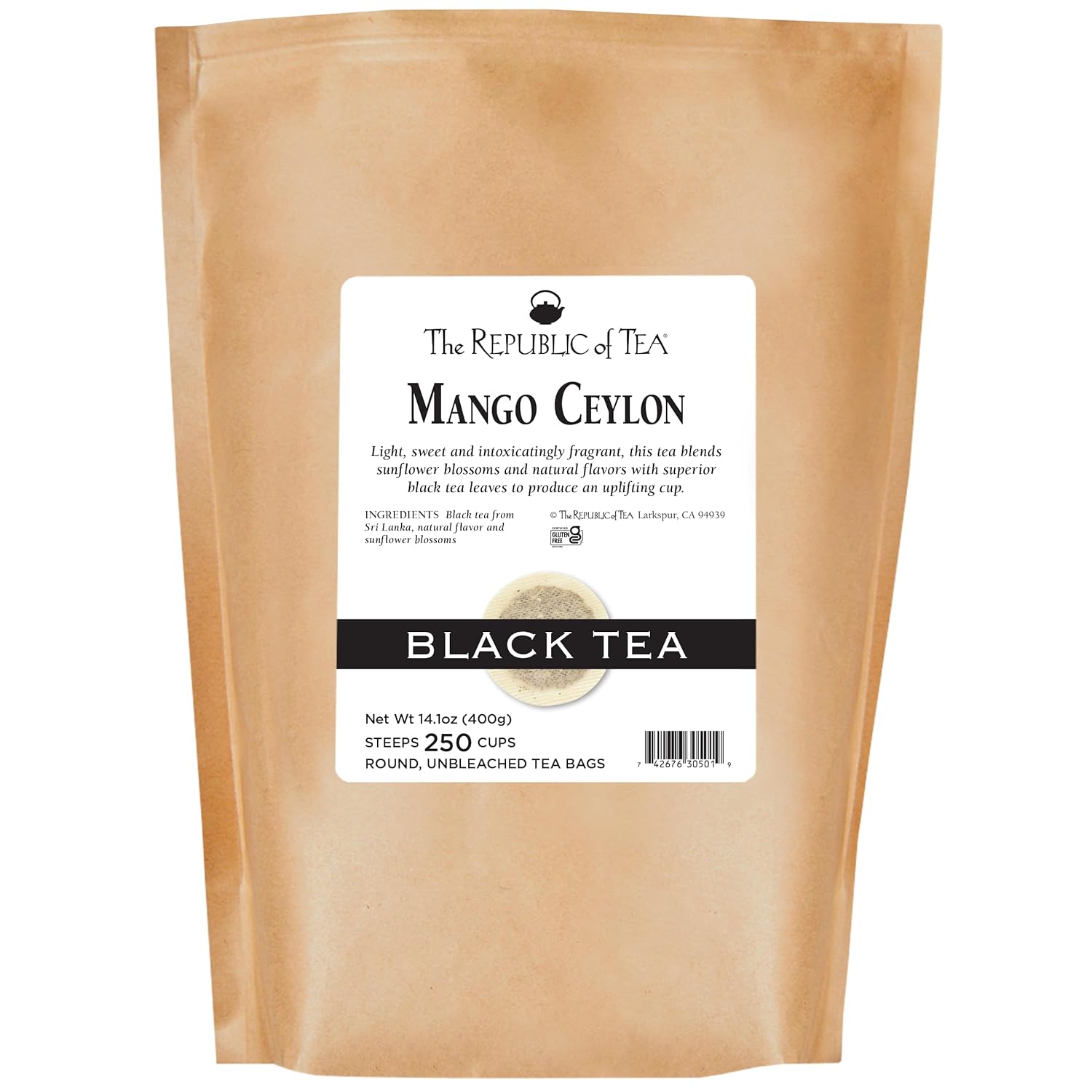 The Republic of Tea – Mango Ceylon Black Tea, Metabolic Frolic Tea, 250 Tea Bags