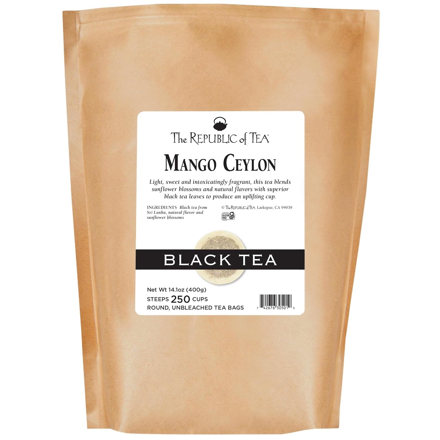 The Republic of Tea – Mango Ceylon Black Tea, Metabolic Frolic Tea, 250 Tea Bags