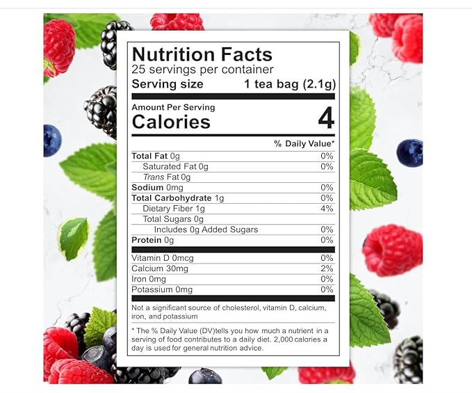 Total Tea Slimming Detox Tea for a Healthy Weight Support - Caffeine Free - Herbal Tea with Chamomile, Hibiscus, Ginger Root for Colon Cleanse - Natural Fruit Tea for Digestive Health