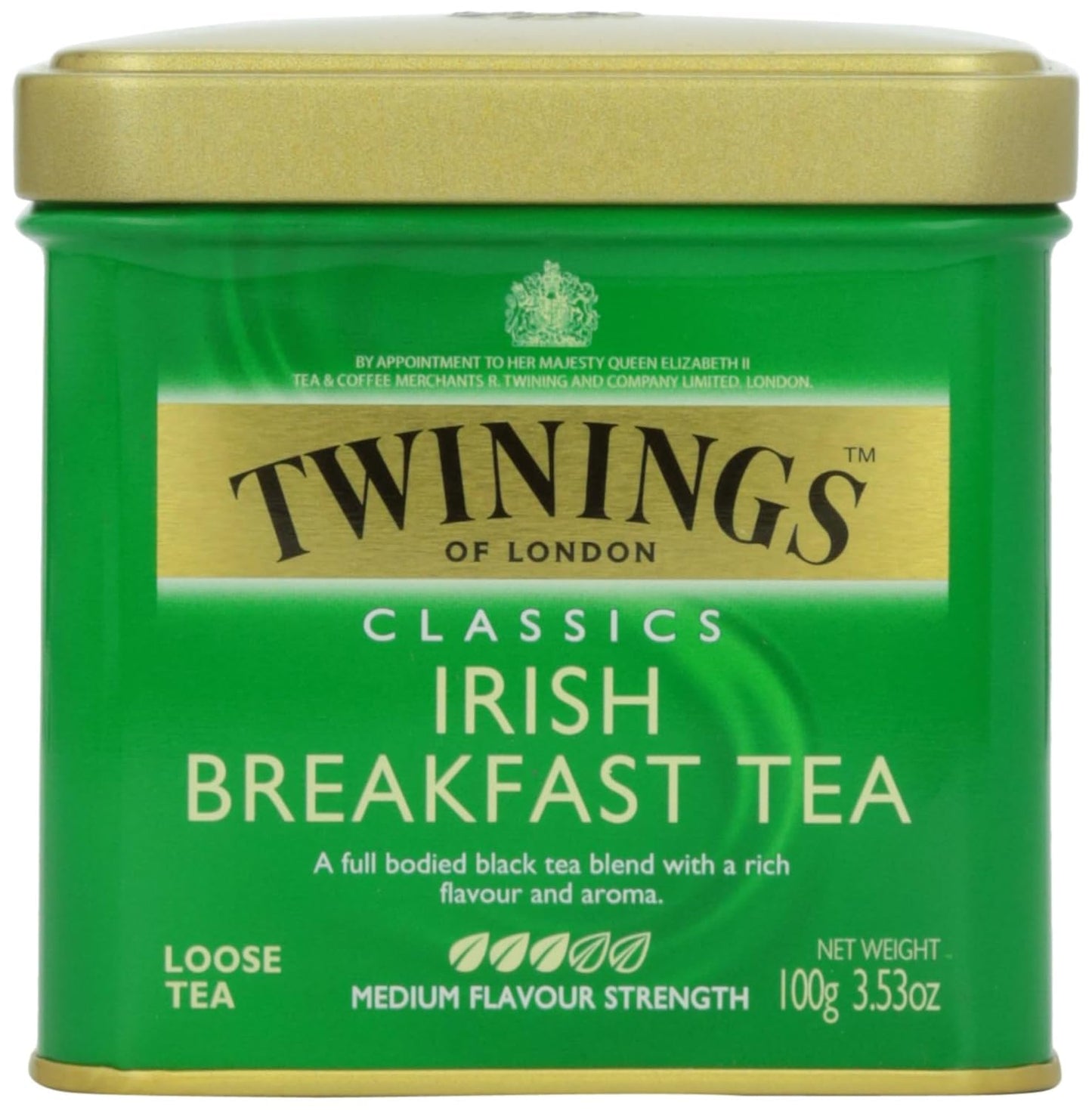 Twinings Irish Breakfast Loose Tea, Pack of 6, 3.53 Ounce Tins, Smooth, Flavourful, Robust Black Tea Leaves, Caffeinated