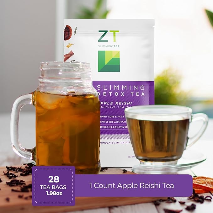 Dr. Zisman ZT Wellness Tea - Apple Reishi Herbal Blend - Refreshing Tea for Daily Balance (28 Bags), Crafted for a Vibrant Lifestyle