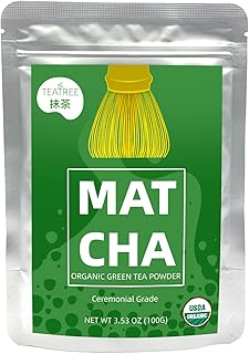 Ceremonial Grade Matcha (100g / 3.53oz), Organic Matcha Green Tea Powder, 100% Natural Pure Matcha for Lattes, Smoothies & Baking