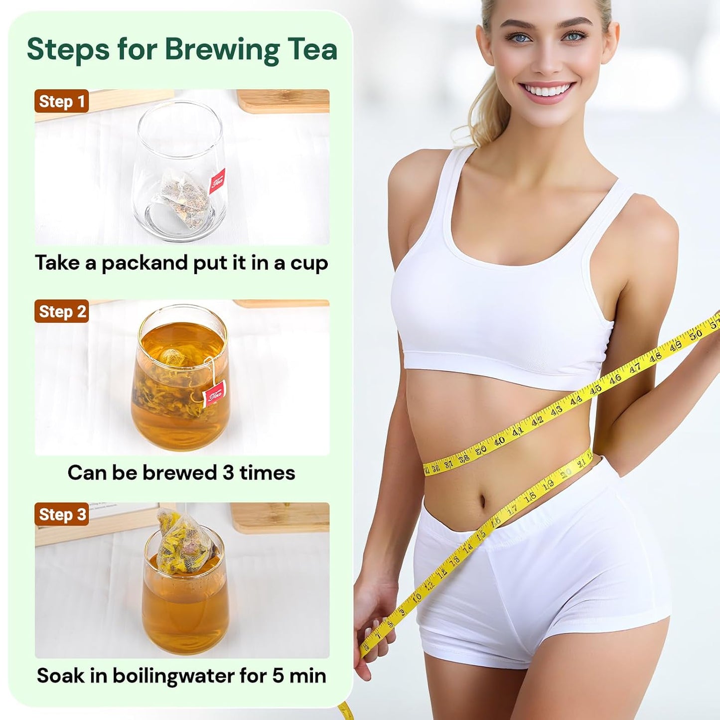 Winter Melon Lotus Leaf Tea, Herbal Detox Tea Bags for Reduce swelling and Cleansing, Boost metabolism - 8 Premium Ingredients(1 Pack/30 Bags)