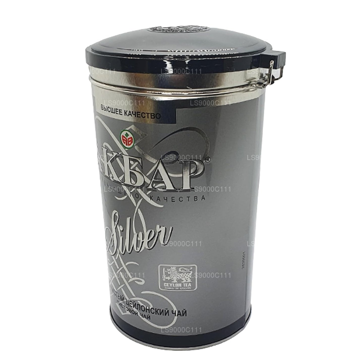 Akbar 100% Pure Ceylon Leaf Tea Tin (Silver - 300g)