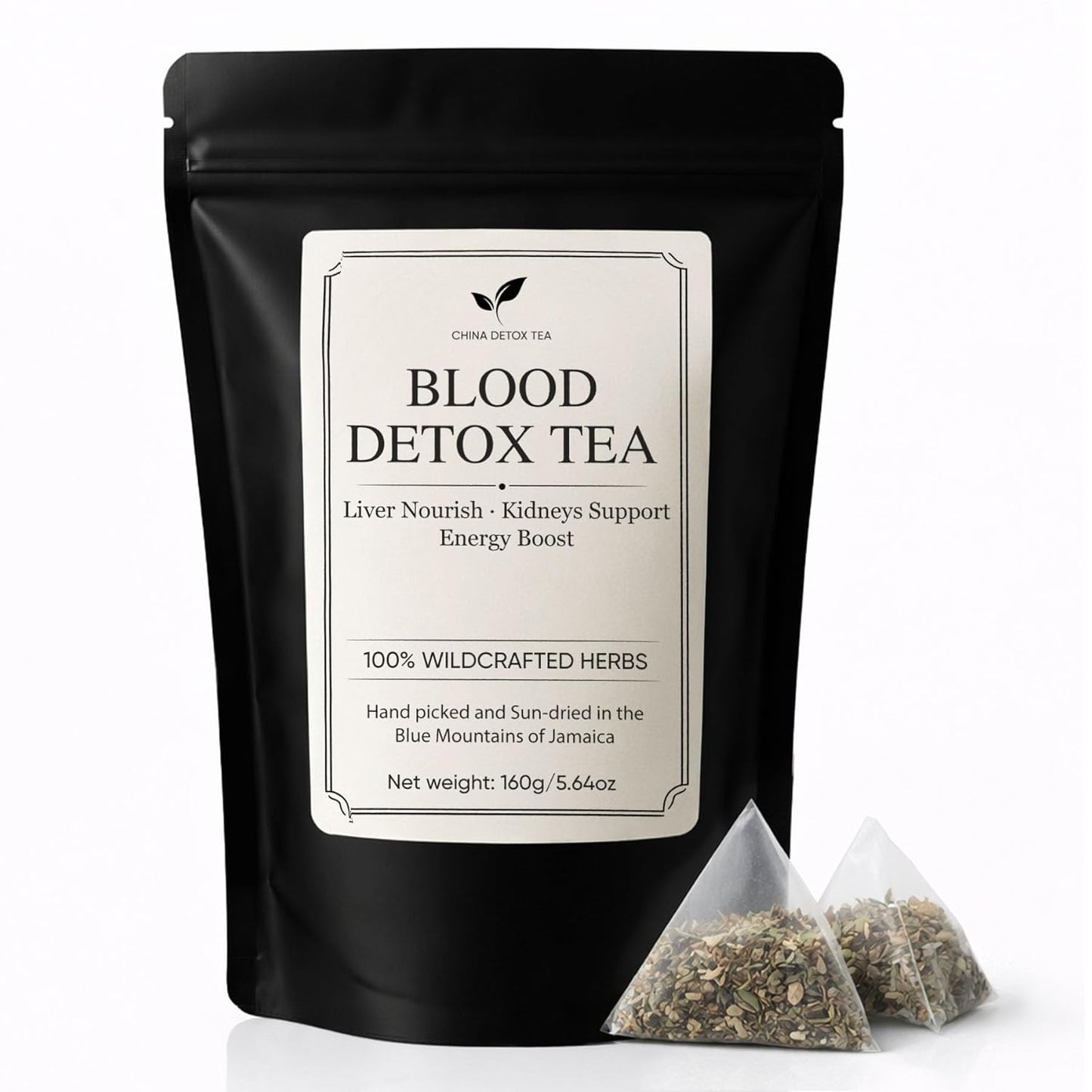 Jamaican Healing Garden Blood Detox Tea, Wildcrafted Herbs with Guaco, Burdock Root, Oregano, Cinnamon, Moringa, Hand Picked and Sun-Dried in the Blue Mountains of Jamalca 160g 5.64oz(1)