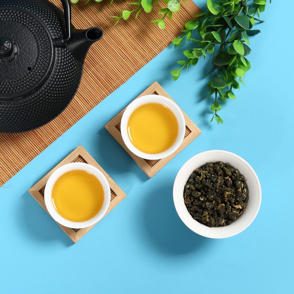GOARTEA Taiwan Oolong Tea Loose Leaf Dong Ding Oolong Tea 2Pcs 250g / Total 17.6oz Supreme Strong Aroma Tung Ting Green Oolong Tea Dongding High Mountain Wulong Tea