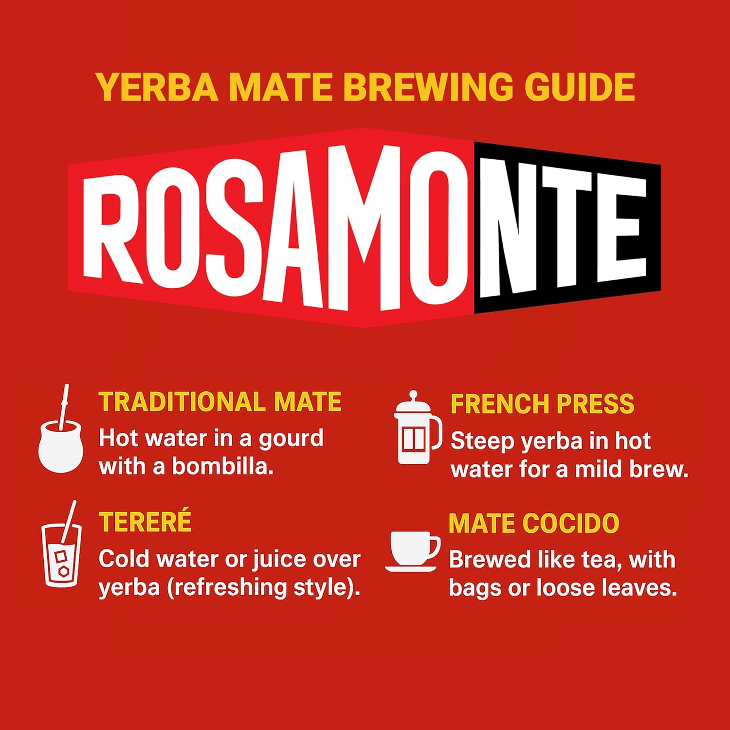 Rosamonte Traditional Yerba Mate Con Palo (With Stems) 1kg (2.2lbs)