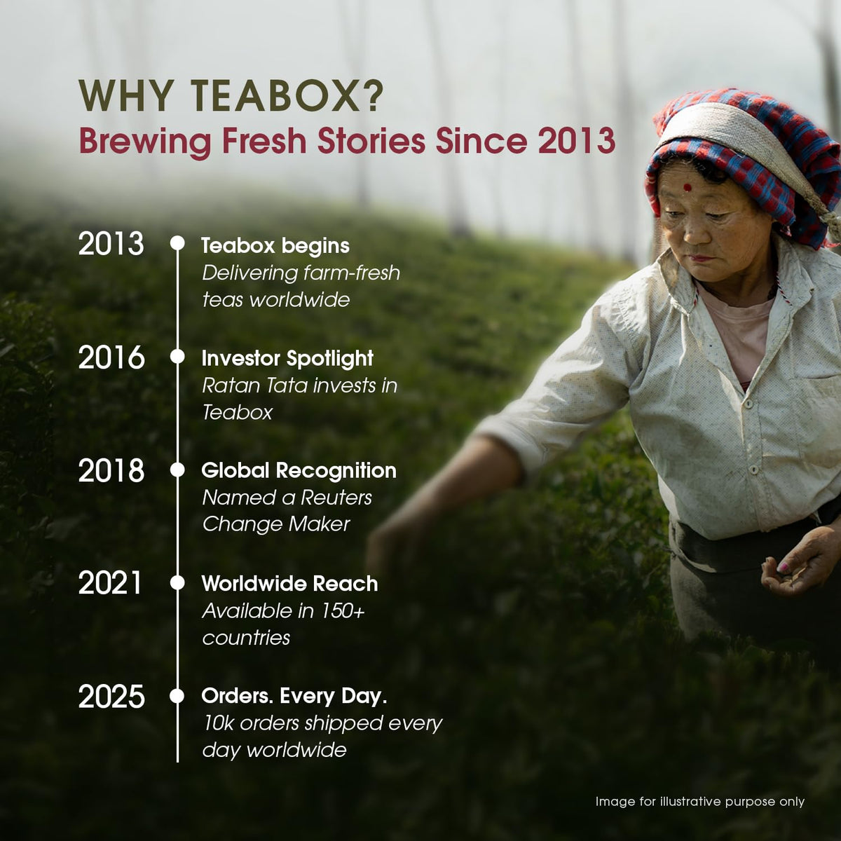Teabox Premium Darjeeling Green Tea With Dried Hibiscus | 100% Whole Leaf & 0% Bitterness | Green Tea From The Himalayas | 50