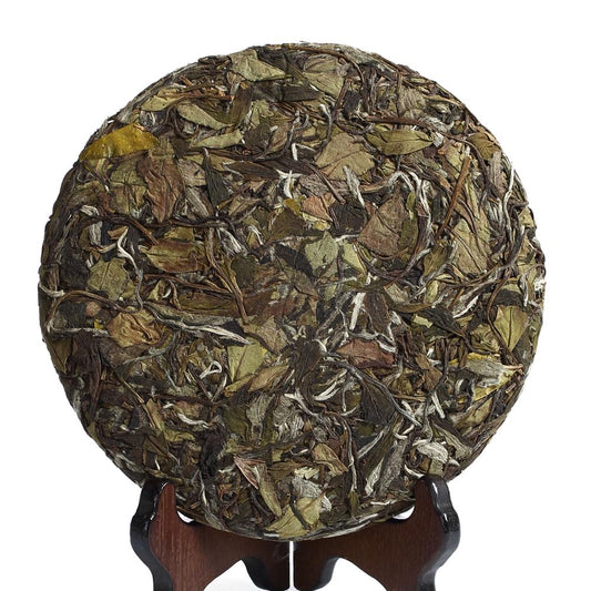GOARTEA White Tea Cake - 300g / 10.58oz 2020 Year Supreme Grade - Fuding Bai Mu Dan - Aged Chinese Baimudan White Tea Loose Leaf - Low Caffeine