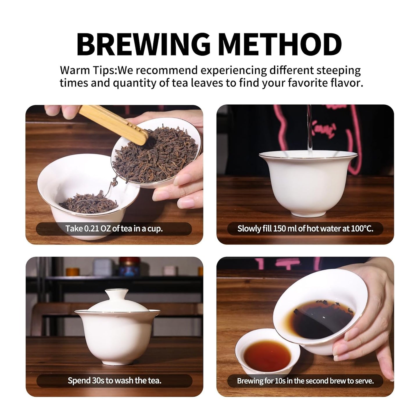 YUANSHENG Pu erh Tea Organic Loose Leaf, Chinese Yunnan Aged Fermented Black Tea, USDA Organic Ripe Puerh Tea, Rich Antioxidants, Deep Earthy Flavor, Digestive Health &amp; Wellness Tea, 7.76 Oz