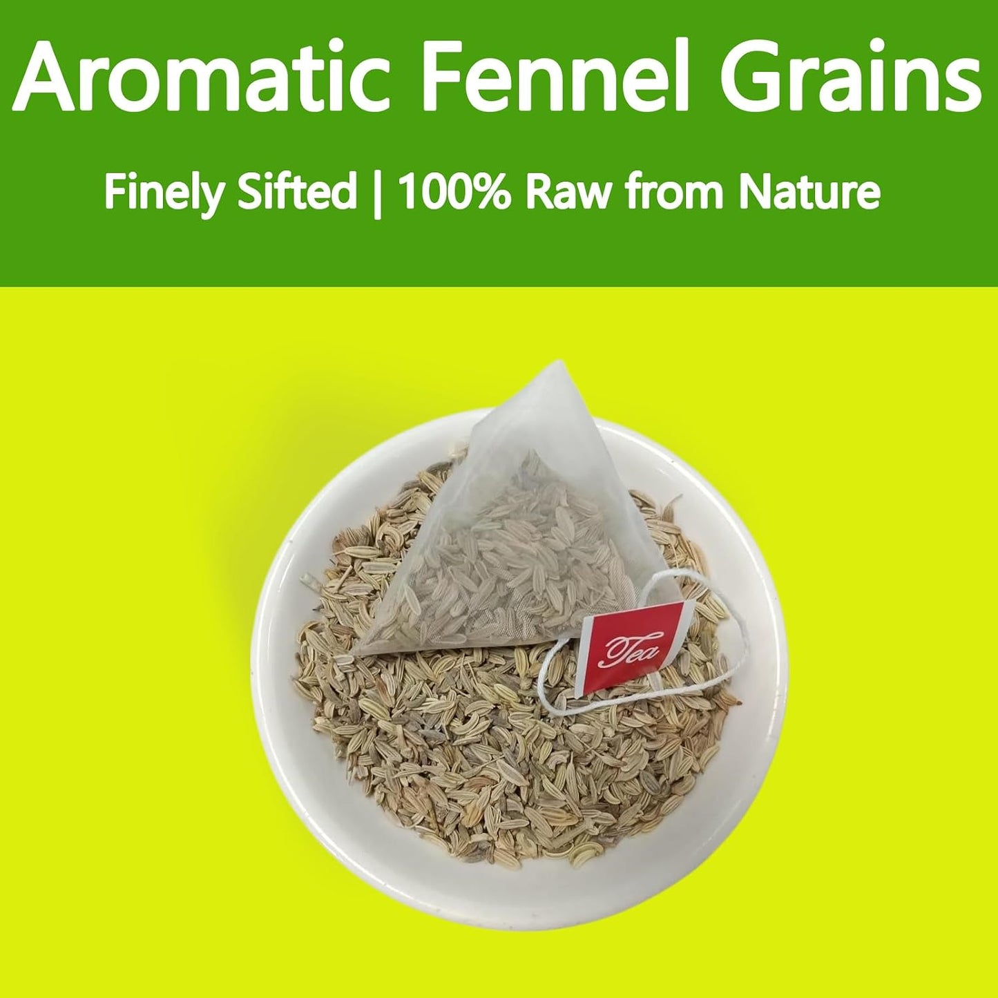 Samcci Fennel Tea Bags, 40 Count (4g/bag), Whole Fennel Seeds