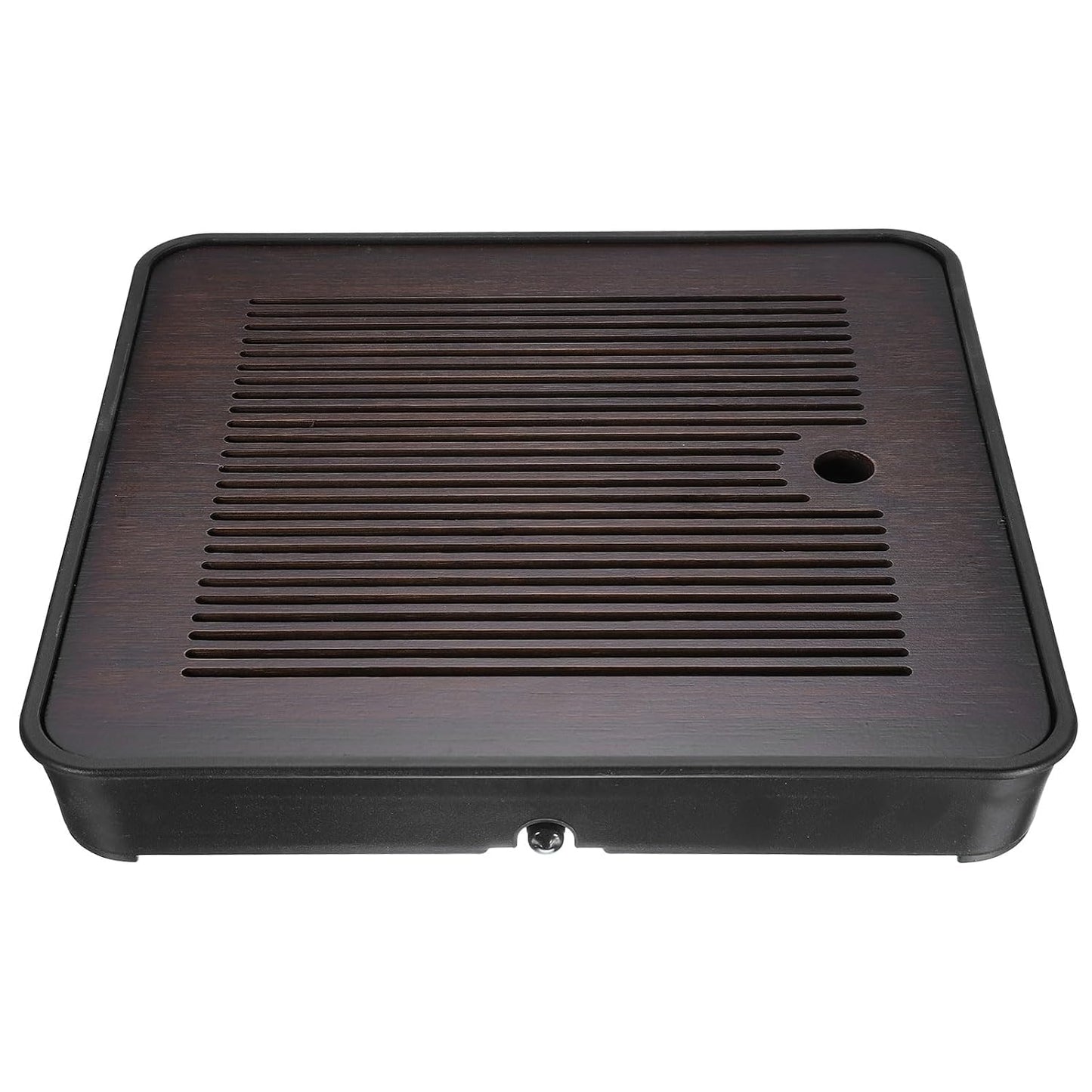 Harfington Bamboo Chinese Gong Fu Tea Tray 11" Classic Tea Tray Bamboo Tea Table Furniture Vintage Tea with Water Storage Box for Drinking Tea Brown