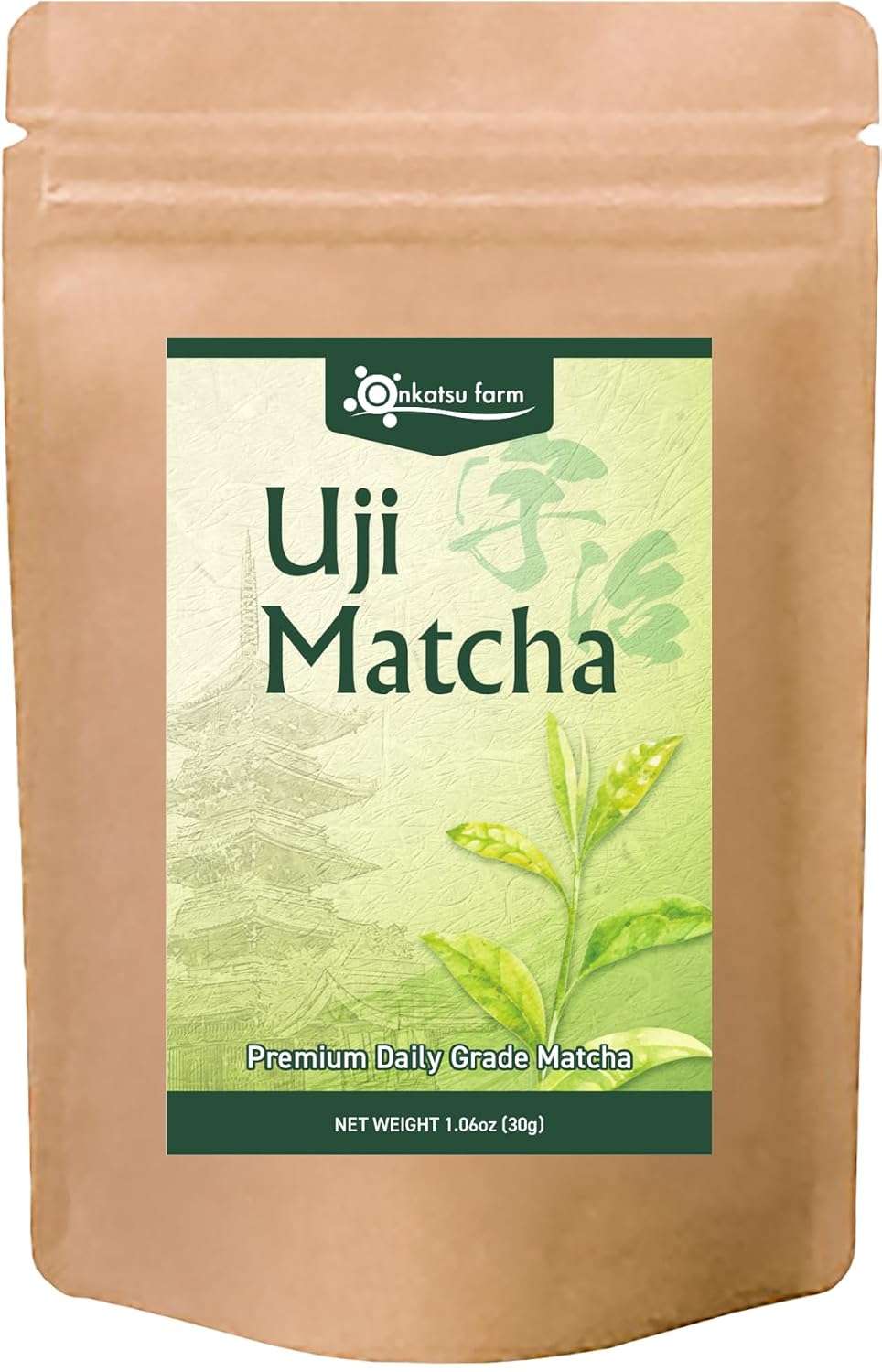 Onkatsu Farm Uji Matcha Series - Premium and Ceremonial Grade -Japanese Tea Made In Japan - English Label (Uji Premium Grade)