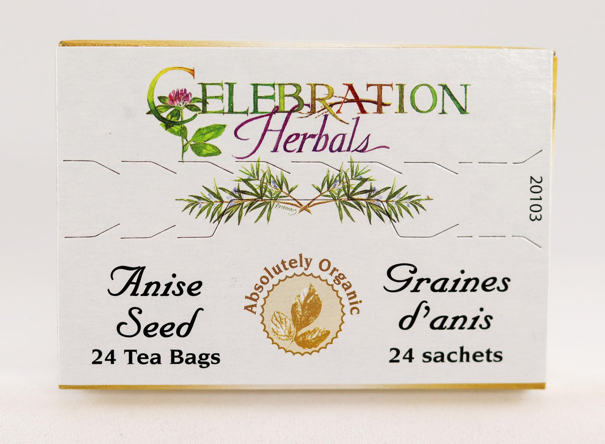 Celebration Herbals Organic Anise Seed Tea Caffeine Free, 24 Herbal Bags
