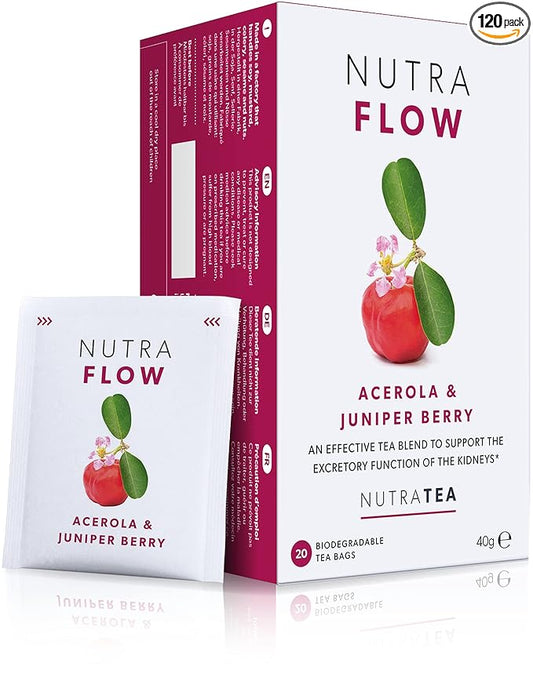 Nutraflow Herbal Tea Blend – Includes Horsetail, Yarrow & Goldenseal - Support the Body's Natural Cleansing Process - 120 Enveloped Tea Bags