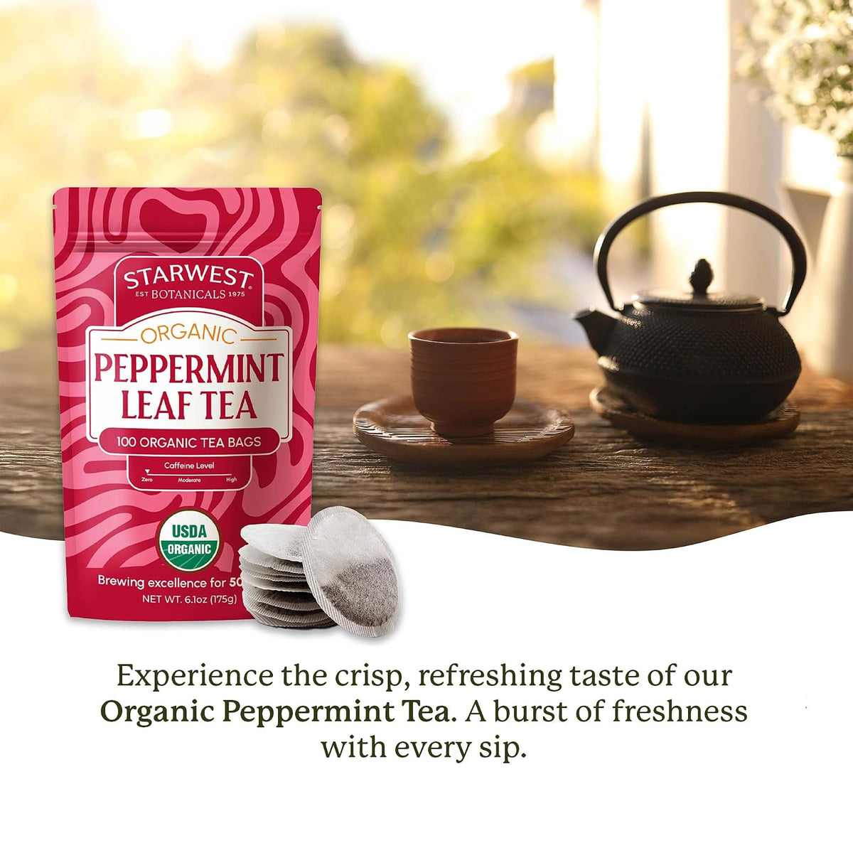 Starwest Botanicals Organic Peppermint Leaf Tea - Bulk Pack