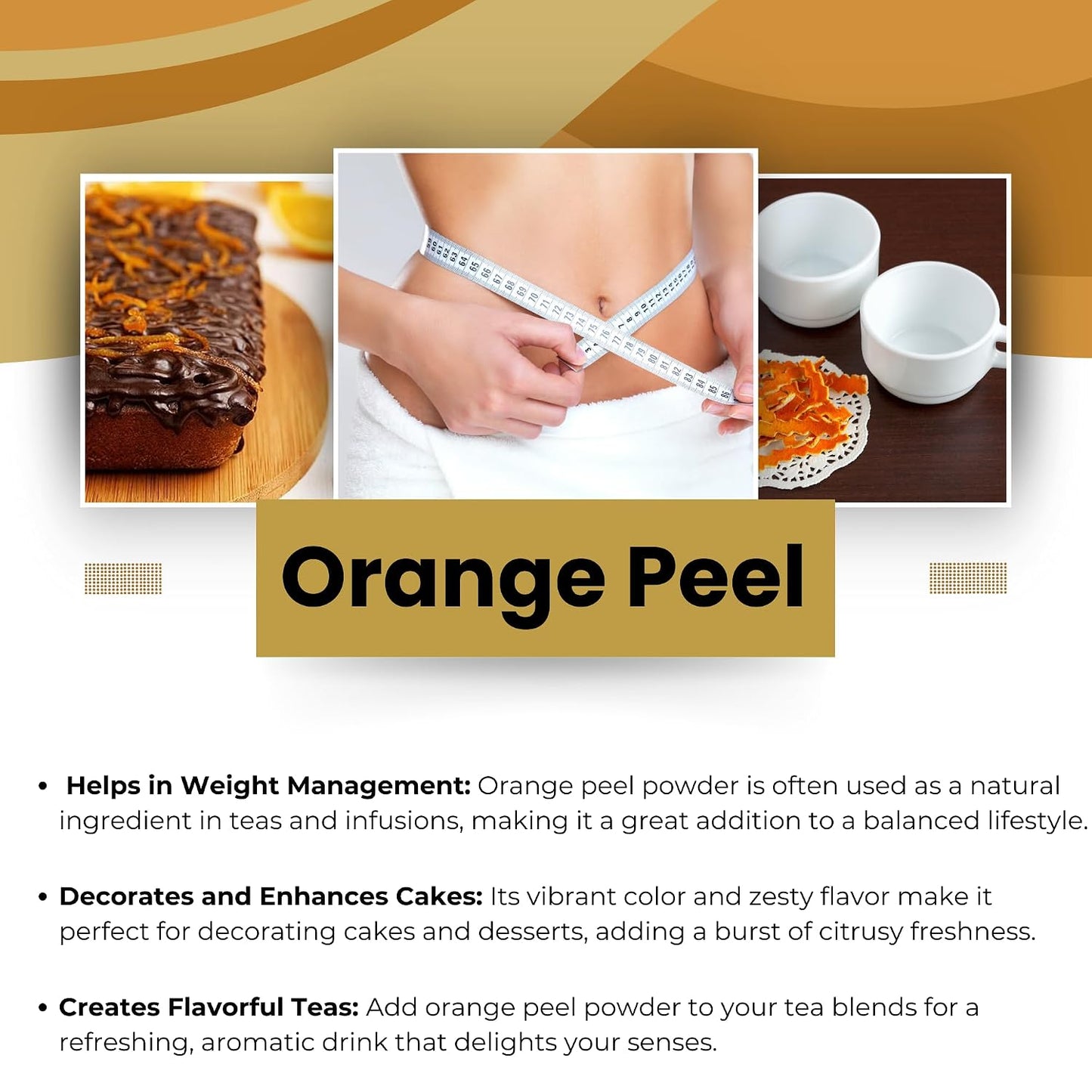 Herbs Botanica Dried Orange Peel Organic Cut &amp; Sifted Naural Orange Zest for Herbal Tea Culinary Delights and Wellness Vegan, Non GMO &amp; Gluten Free 8 oz