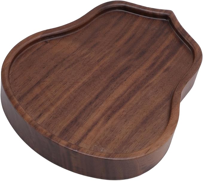 Chinese Style Wooden Gongfu Tea Tray, Small Tea Table Serving Tray Multifunctional Use for Home Office Decor Wood Material 12.5x10x1.8cm
