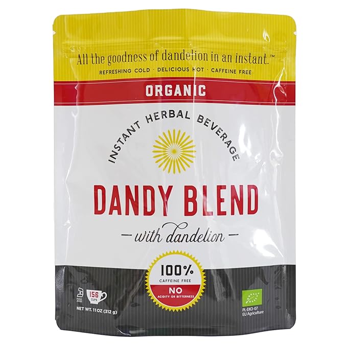 156 Cup Bag of Organic Dandy Blend Instant Herbal Beverage with Dandelion, 11 oz. (312g) Bag