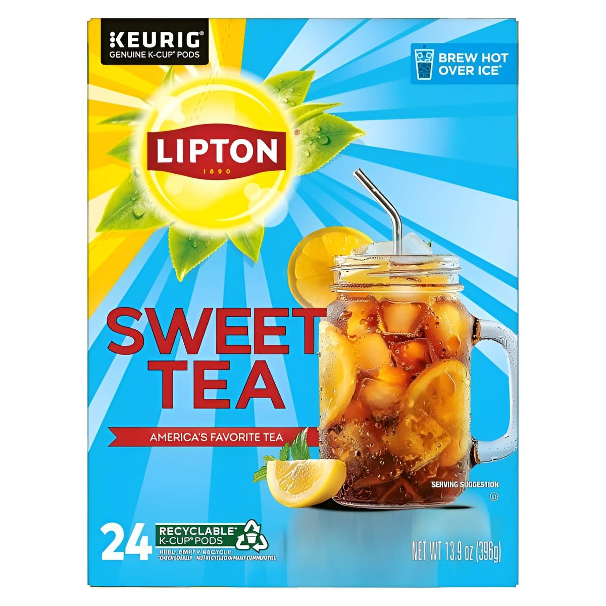 Lipton Southern Sweet Black Tea K-Cup Pods, 24 Count for Keurig