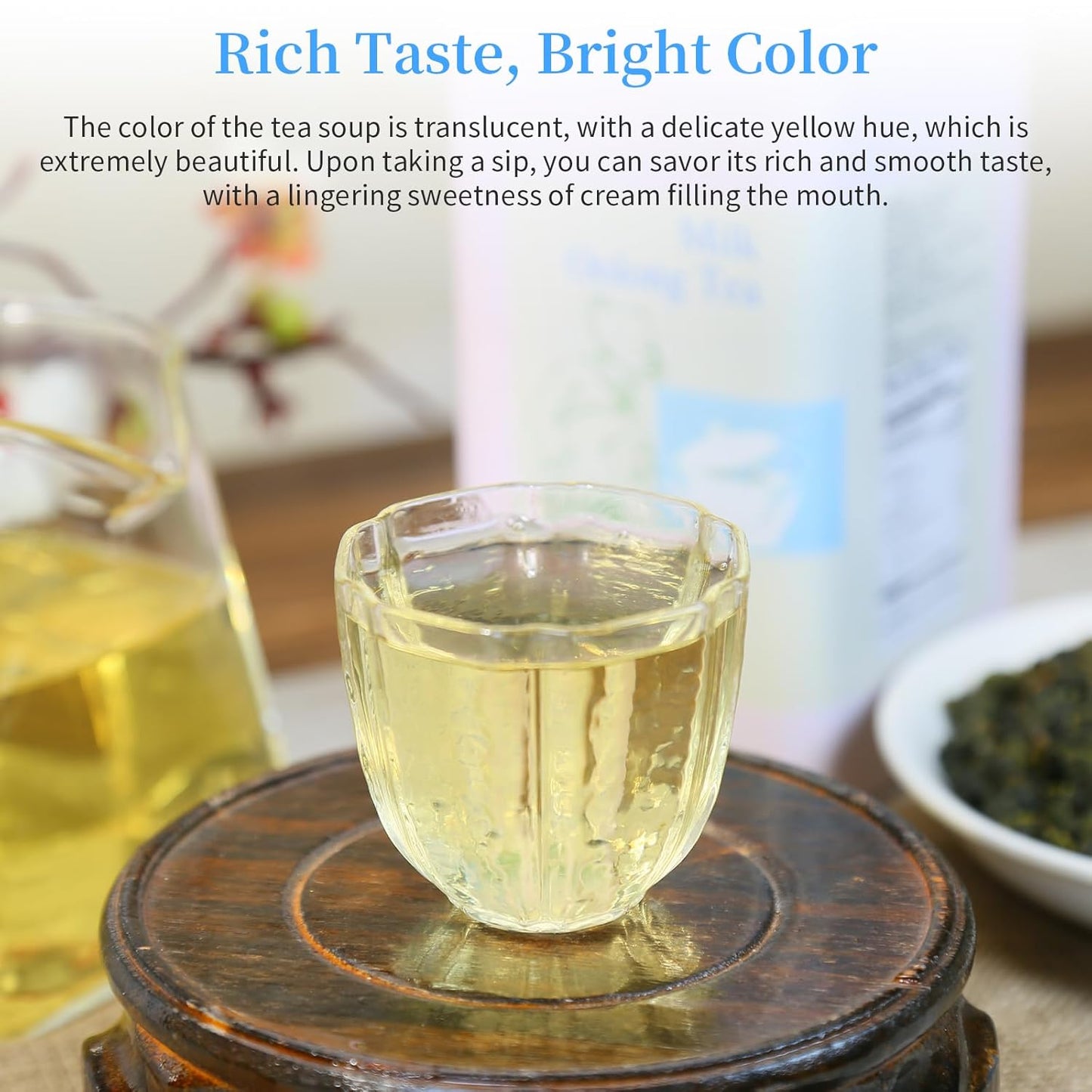 Yuexi Milk Oolong Tea Loose Leaf Taiwan High Mountain Oolong Tea Authentic Taiwanese Jinxuan Tea 5.3oz/150g Taiwan Tea Taiwan Gaoshan Ulong Naturally Milky Cream Aroma 奶香乌龙 台湾茶 台湾乌龙茶