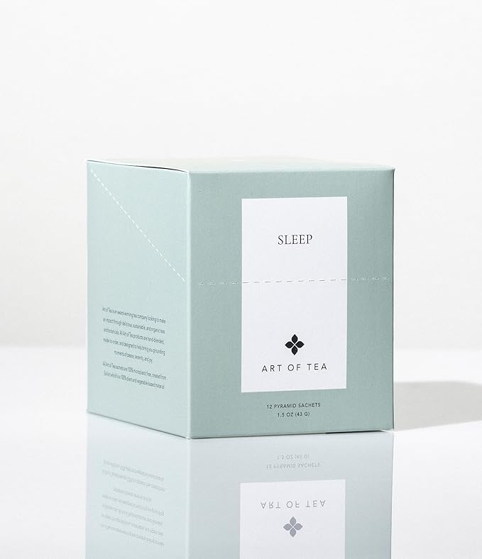 Art of Tea | Organic Sleep Tea (Chamomile Tea with Valerian and Spearmint) | 12 Count | Relaxtion an