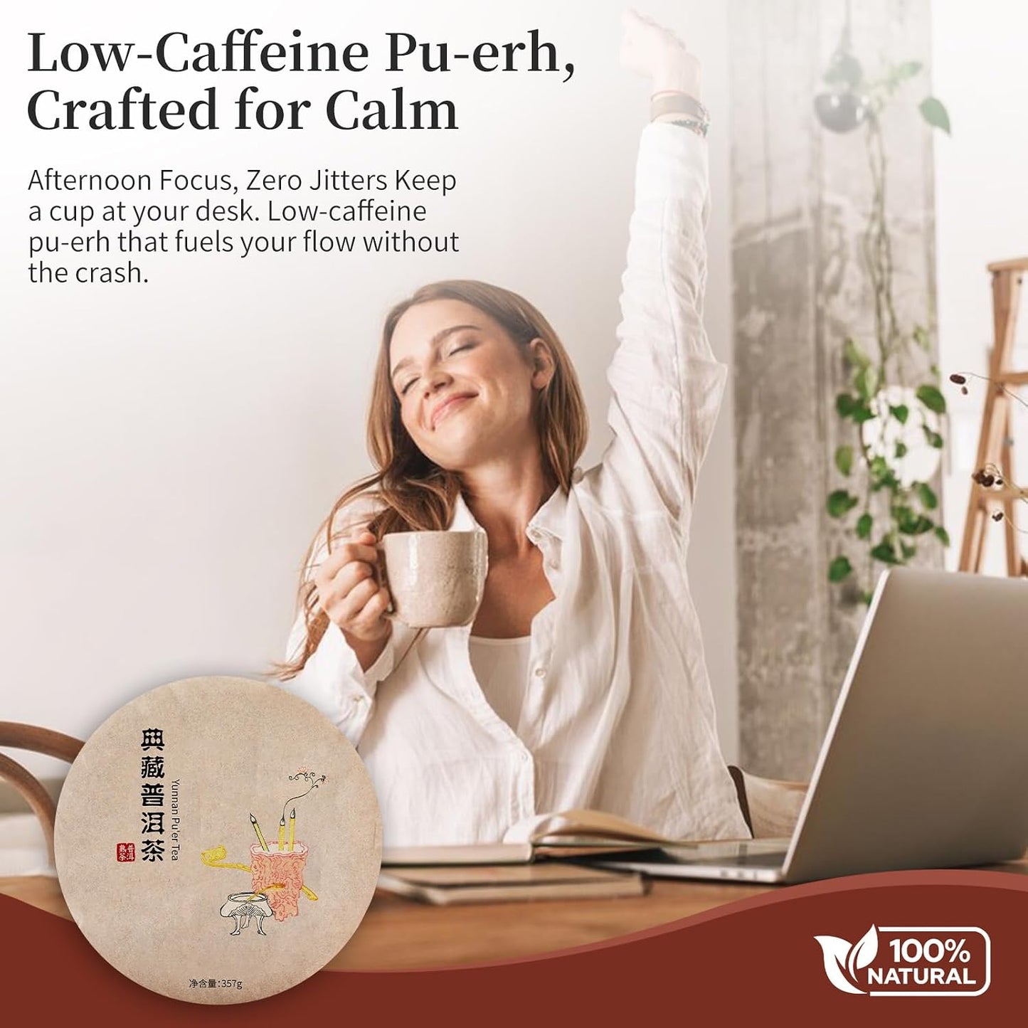 XIXICHA Classic Premium Puerh Tea Cake Ripe Puer Tea Classic Ancient Trees Pu erhTea Cake Aged Fermented Pu-erhTea Chinese Yunnan Puerh （215 cups）普洱茶 典藏普洱茶 普洱熟茶 12.6oz/357g